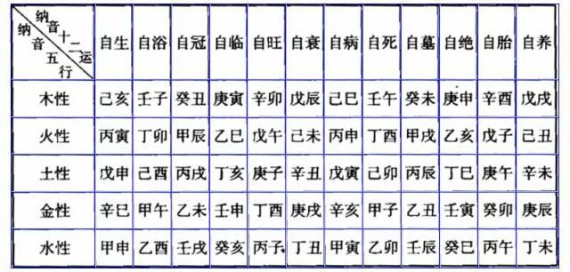 老干 命理学习纳音五行十二运程,是以纳音五行作为我自身来从事十二运