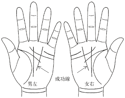 手相  成功线(手相成功线36种图解)