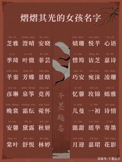 女宝宝取名:墨迹不尽染,白蕊漾流光,熠熠其光的女孩名字