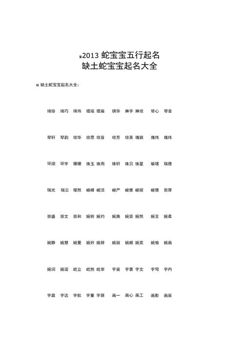 2023蛇宝宝五行起名缺土蛇宝宝起名大全