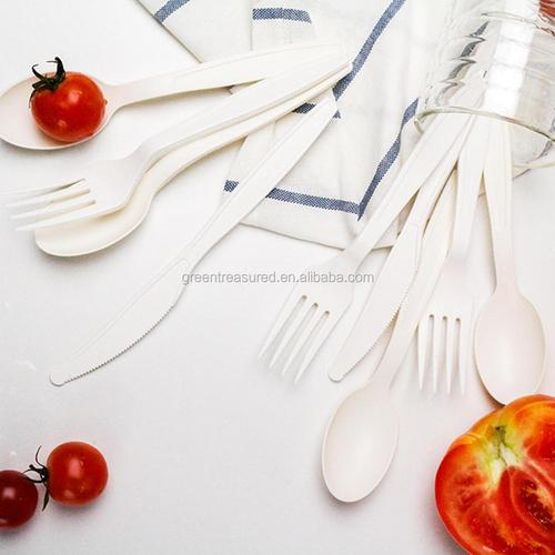 一次性餐巾塑料免费环保cpla餐具强力odm玉米淀粉餐具套装刀叉勺