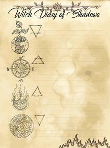 水占卜女巫日记第20页31与四个自然元素水,地球,火和空气.
