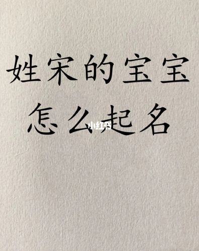 姓宋的宝宝怎么起名字宝宝取名好听的名字