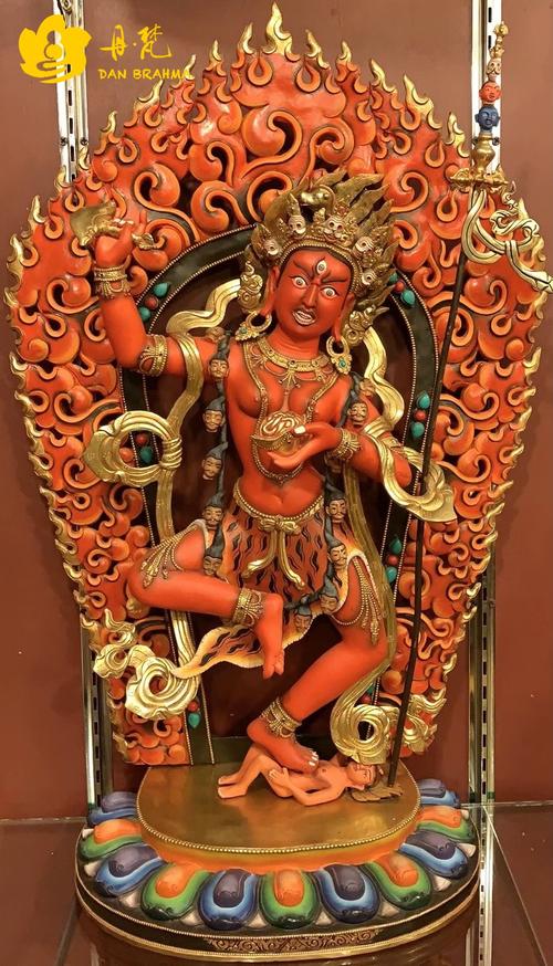 金刚亥母佛像尼泊尔多吉帕姆大师精工制作彩绘西藏古代铜雕