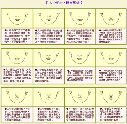 成涛面相人中相法