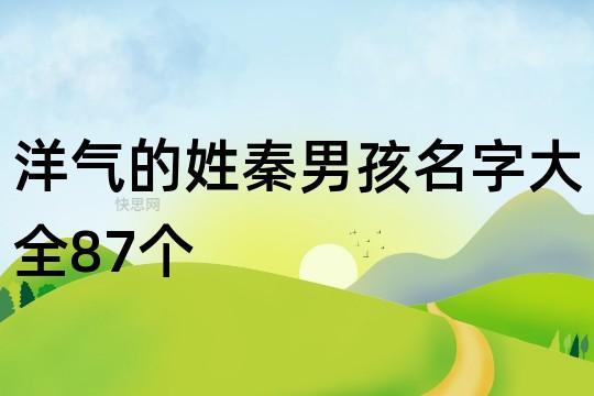 洋气的姓秦男孩名字大全87个