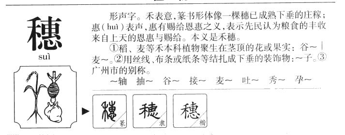 穗字五行属什么穗字取名有什么意义