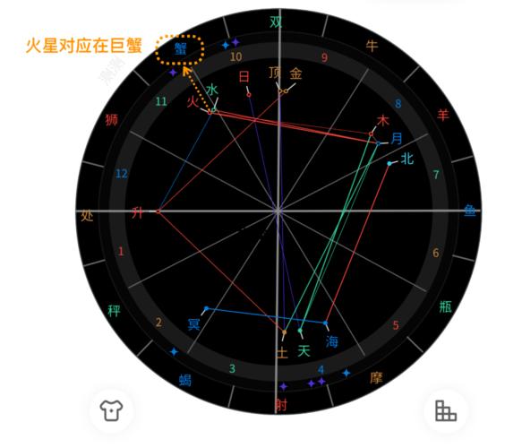 大家知道怎么看一个星盘的火星在哪里嘛?