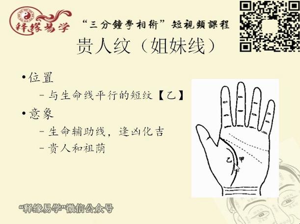 释缘谈手相之070——贵人纹(上)