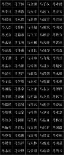 马姓名字大全